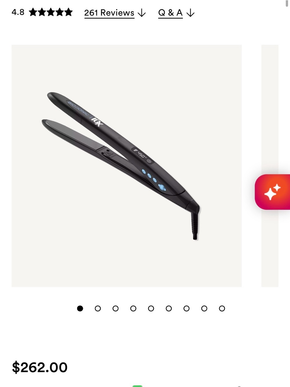 Bio Ionic 10X 1” Pro Hair Styling Iron